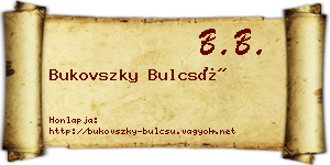 Bukovszky Bulcsú névjegykártya